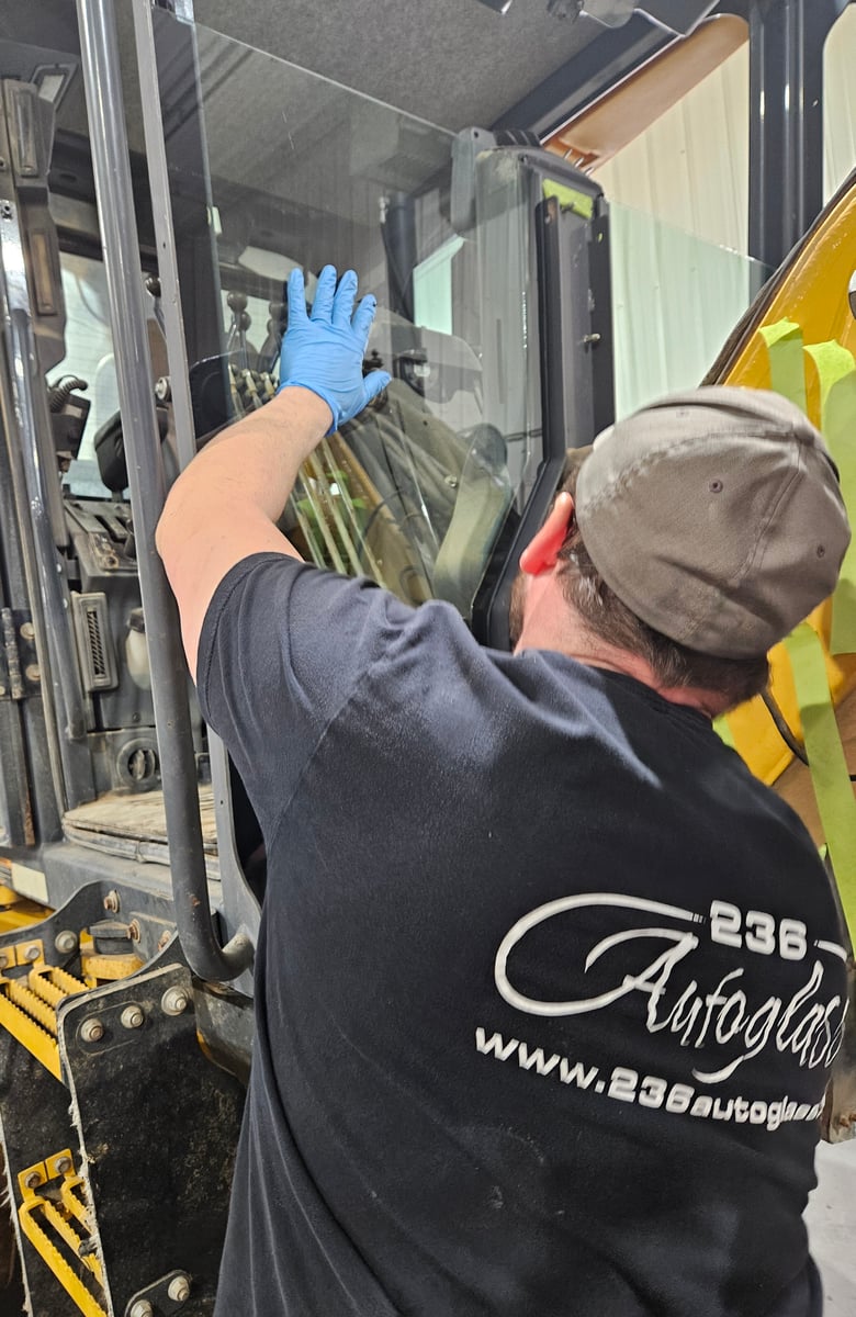 Placing Glass in Grader - Coles Back View-2