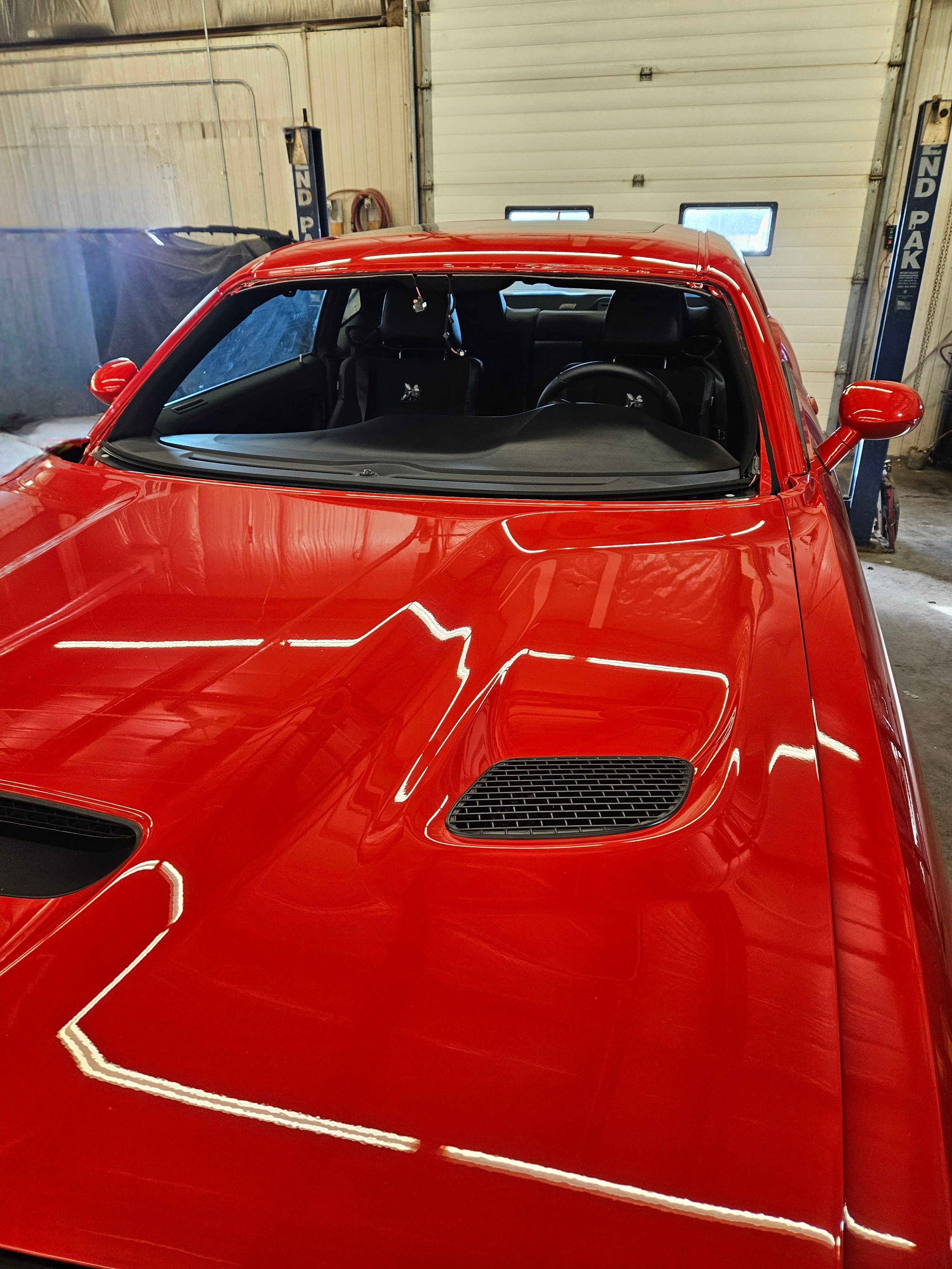 red car no glass